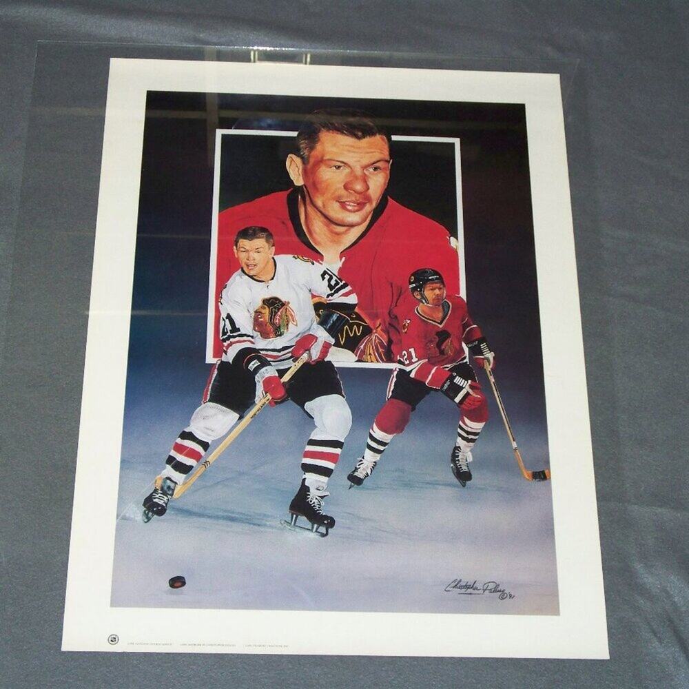 STAN MAKITA Chicago Blackhawks Rare Poster, 1991 Christopher Paluso Artist. NHL